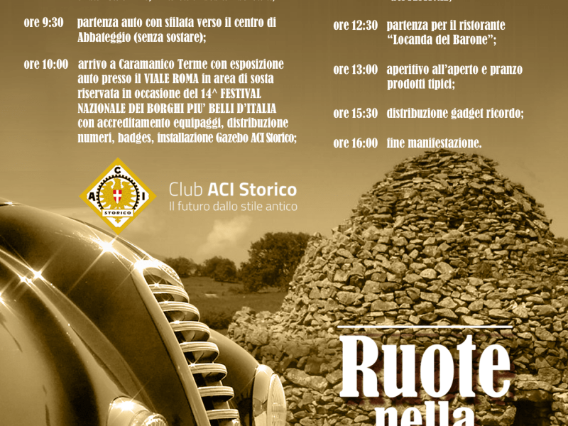 Ruote nella Storia 2022 -Abbateggio e Caramanico Terme – 10 settembre&nbsp;2022
